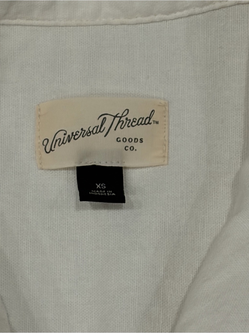 Universal Thread Cream Short-Sleeve Button Front Kids Shirt - Picture 2 of 2